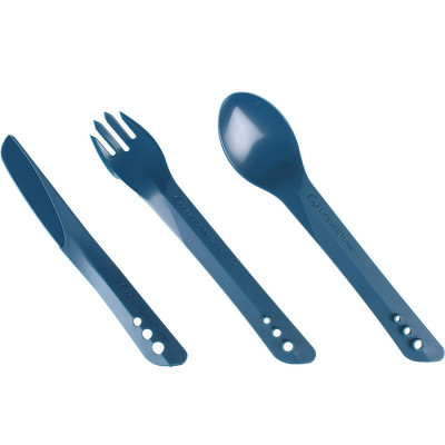 Lifeventure виделка, ложка, ніж Ellipse Cutlery navy blue