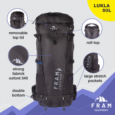 Рюкзак Lukla 38L S чорний