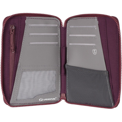 Lifeventure гаманець RFID Mini Travel Wallet aubergine