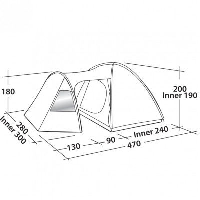 Намет п'ятимісний Easy Camp Eclipse 500 Rustic Green (120387)