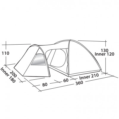 Намет тримісний Easy Camp Eclipse 300 Rustic Green (120386)