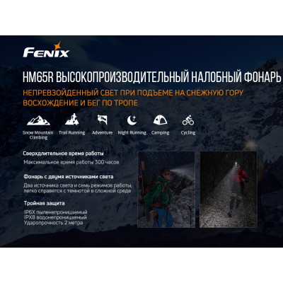 Налобний ліхтар Fenix HM65R Raptor