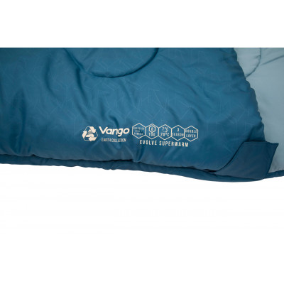 Спальний мішок Vango Evolve Superwarm Single/+2°C Moroccan Blue Left (SBREVOLVEM23TJ8)