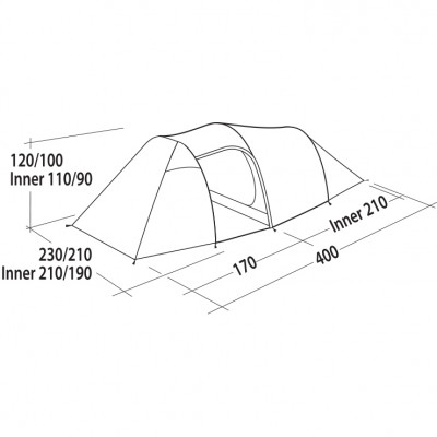 Намет чотиримісний Easy Camp Magnetar 400 Rustic Green (120416)