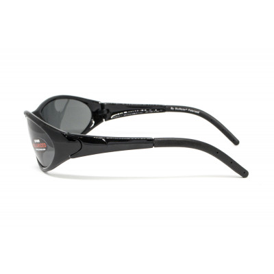 Окуляри поляризаційні BluWater Venice Polarized (gray) сірі в чорній глянцевій оправі