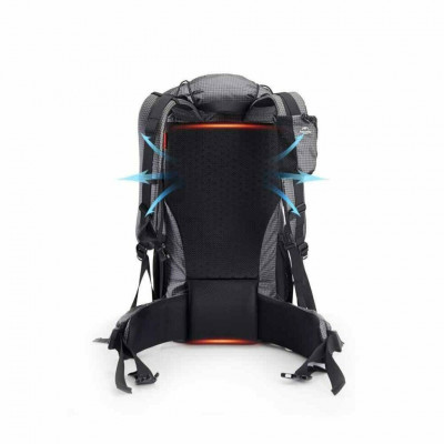 Рюкзак туристичний Naturehike Rock NH20BB113, 40 + 5L - чорний