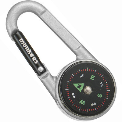 Munkees 3136 брелок-компас Thermometer grey