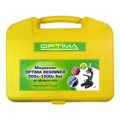 Мікроскоп Optima Beginner 300x-1200x подарунковий набір (MB-beg 01-101S)