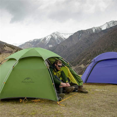 Намет двомісний зі сферичним куполом Naturehike NH17K240-Y, темно-зелений