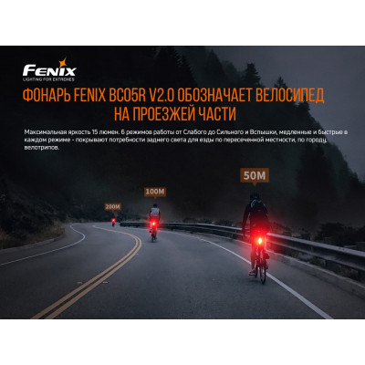 Задня велофара Fenix BC05RV2.0