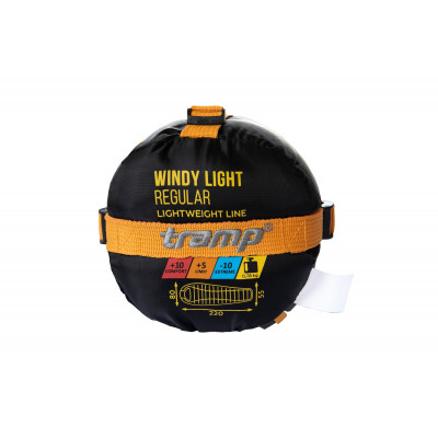 Спальний мішок Tramp Windy Light кокон лівий yellow/grey 220/80-55 UTRS-055