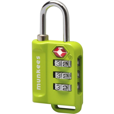 Munkees 3610 брелок-замок TSA Combi Lock lime