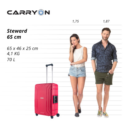 Валіза CarryOn Steward (M) Red (502262)