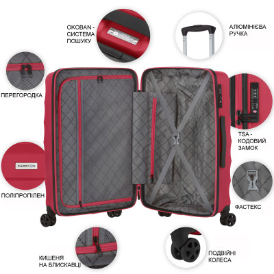 Валіза CarryOn Porter (M) Red (502448)