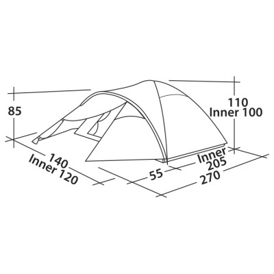 Намет двомісний Easy Camp Quasar 200 Rustic Green (120394)