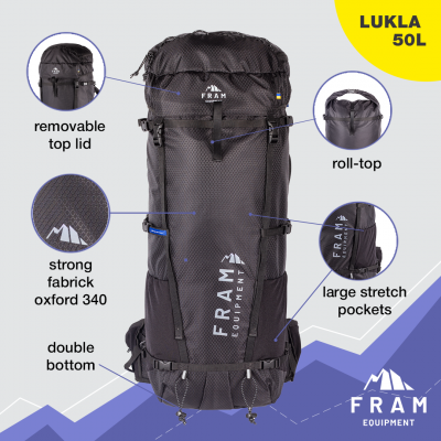 Рюкзак Lukla 50L L чорний