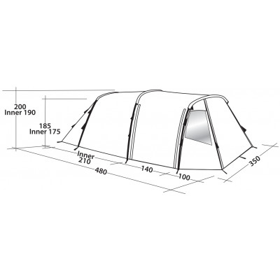 Намет шестимісний Easy Camp Huntsville 600 Green/Grey (120408)