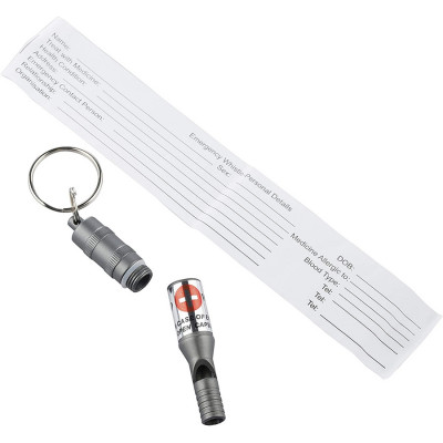 Munkees 3385 брелок-свисток Emergency Whistle grey