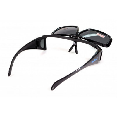 Окуляри поляризаційні BluWater Flip-IT Polarized (gray) чорні