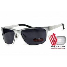 Окуляри поляризаційні BluWater Alumination-2 Silver Polarized (gray) чорні в сріблястій оправі