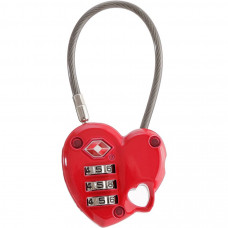 Munkees 3606 брелок-замок TSA Combi Lock Heart red