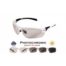 Окуляри фотохромні (захисні) Global Vision Hercules-7 White Photochromic (clear), фотохромні прозорі в білій оправі