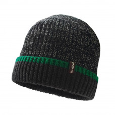 Шапка водонепроникна Dexshell Cuffed Beanie, р-р L/XL (58-60 см) чорна з зеленою смугою