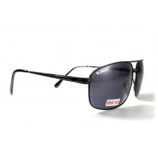 Окуляри поляризаційні BluWater Navigator-2 Polarized (gray), чорні в металевій оправі