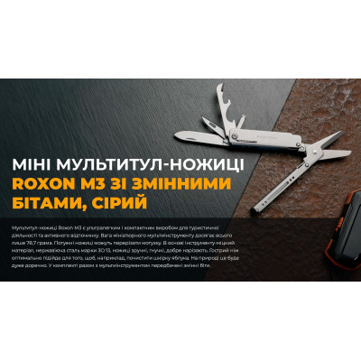 Міні мультитул Roxon M3 зі змінними бітами