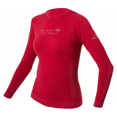 Термофутболка жіноча з довгим рукавом Fjord Nansen MERINO LONGSLEEVE WOMEN, Red, L/XL