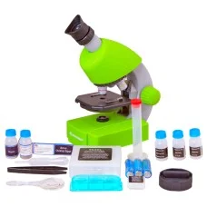 Мікроскоп Bresser Junior 40x-640x Green з набором для дослідів і адаптером для смартфона (8851300B4K000)