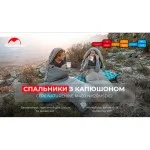 Спальник з капюшоном Naturehike M400 NH20MSD02, (1°C), правий, зелений