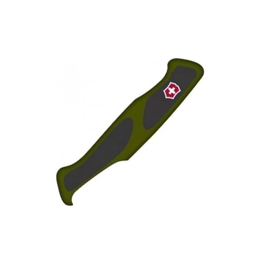 Накладка на ніж Victorinox 130мм RangerGrip green,black передня з лого (Vh+)
