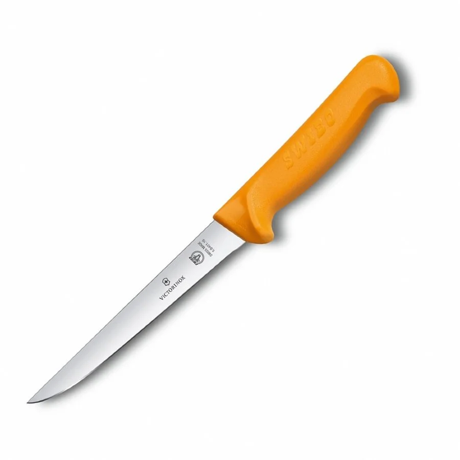 Кухонний ніж Victorinox Swibo Boning лезо 18см прямий з жовт. ручкою