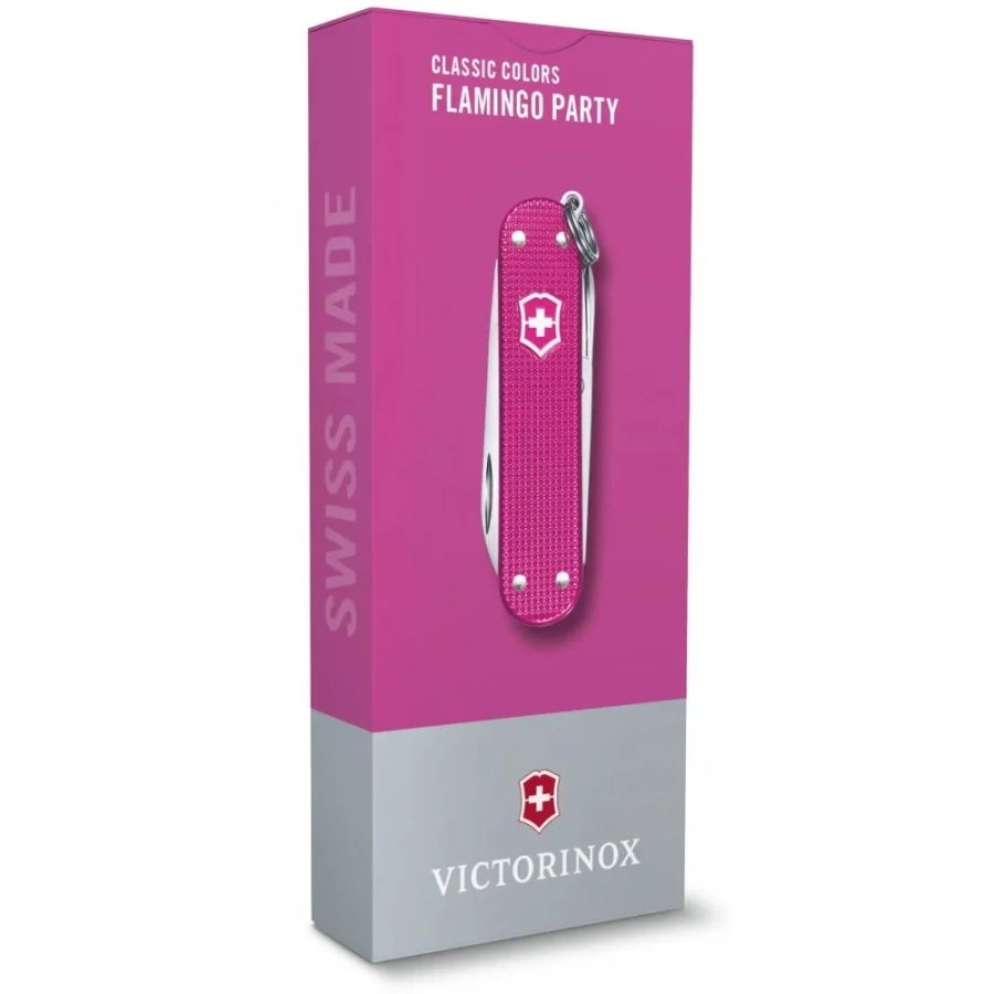 Ніж Victorinox Classic SD Alox Colors Flamingo Party 58мм,5функ,ріфл.рож