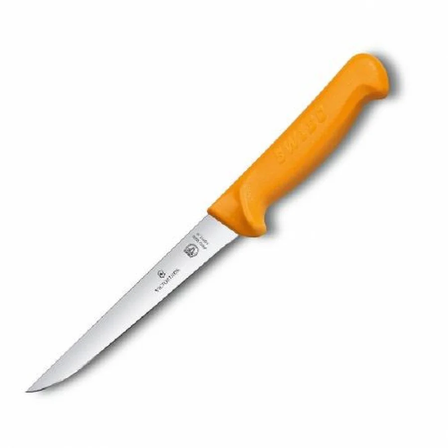 Кухонний ніж Victorinox Swibo Boning лезо 18см прямий з жовт. ручкою
