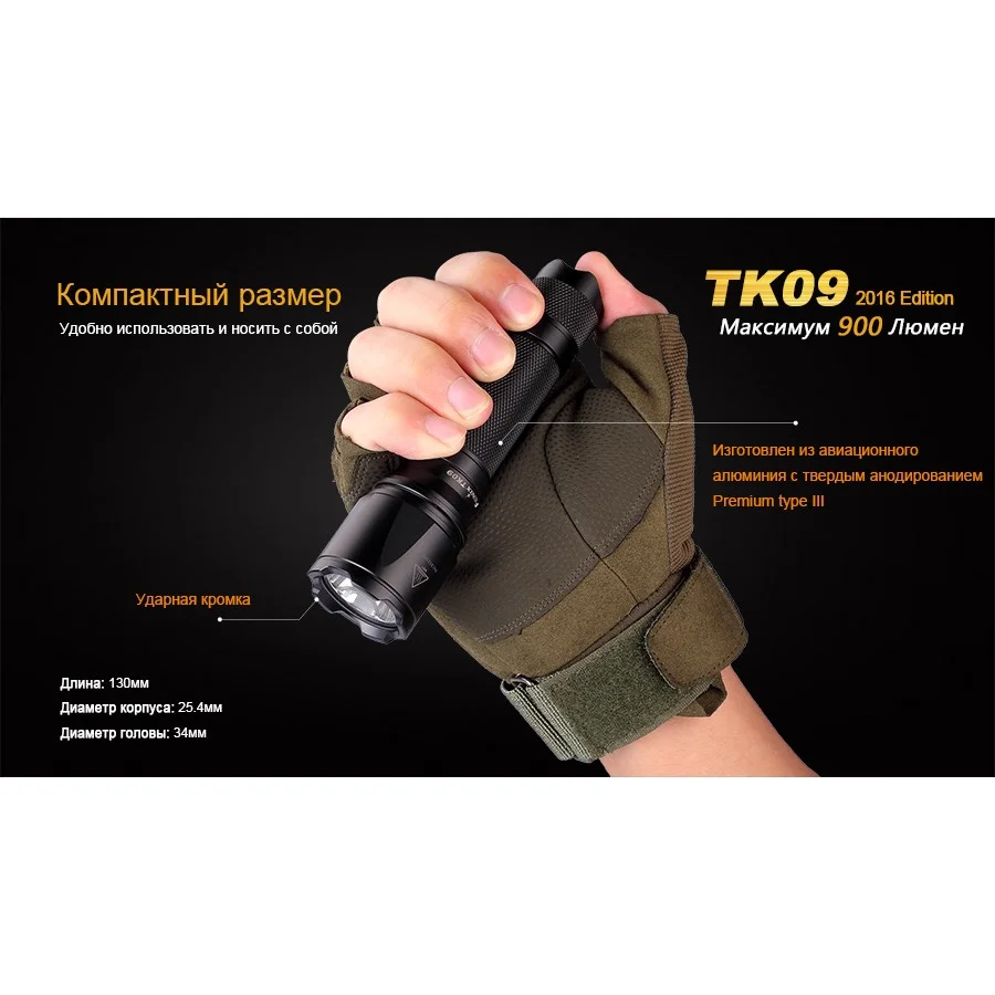 Ліхтар ручний Fenix TK09 2016