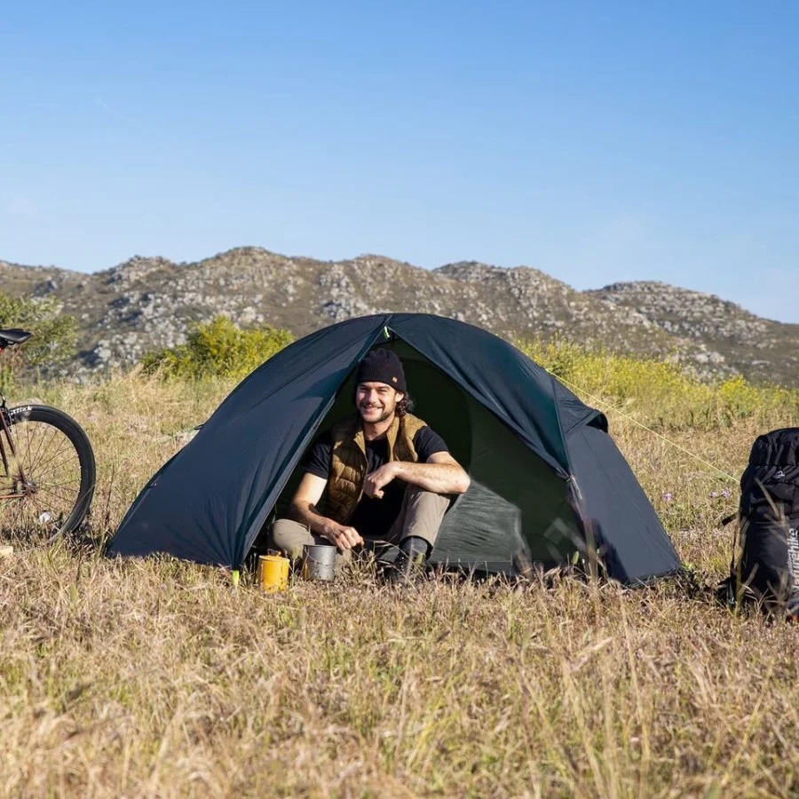 Намет надлегкий одномісний з футпринтом Naturehike Cycling 1 NH18A095-D, 210T, темний синій