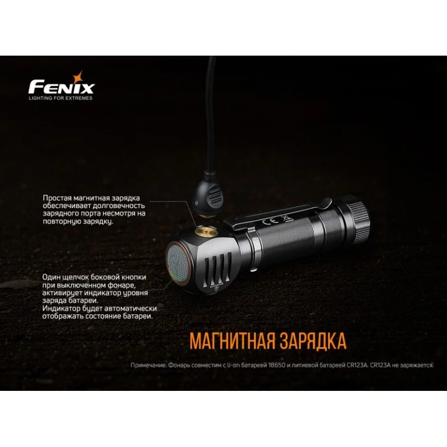 Ліхтар налобний Fenix HM61R + Складний ніж Ruike S22 Чорний